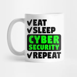 Eat, sleep, cyber security, repeat Mug